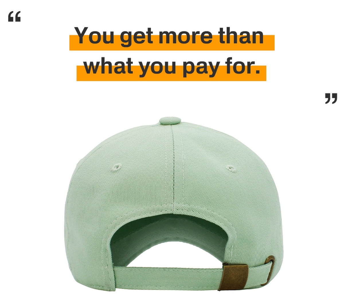 Sage Low Profile Baseball Caps Back View